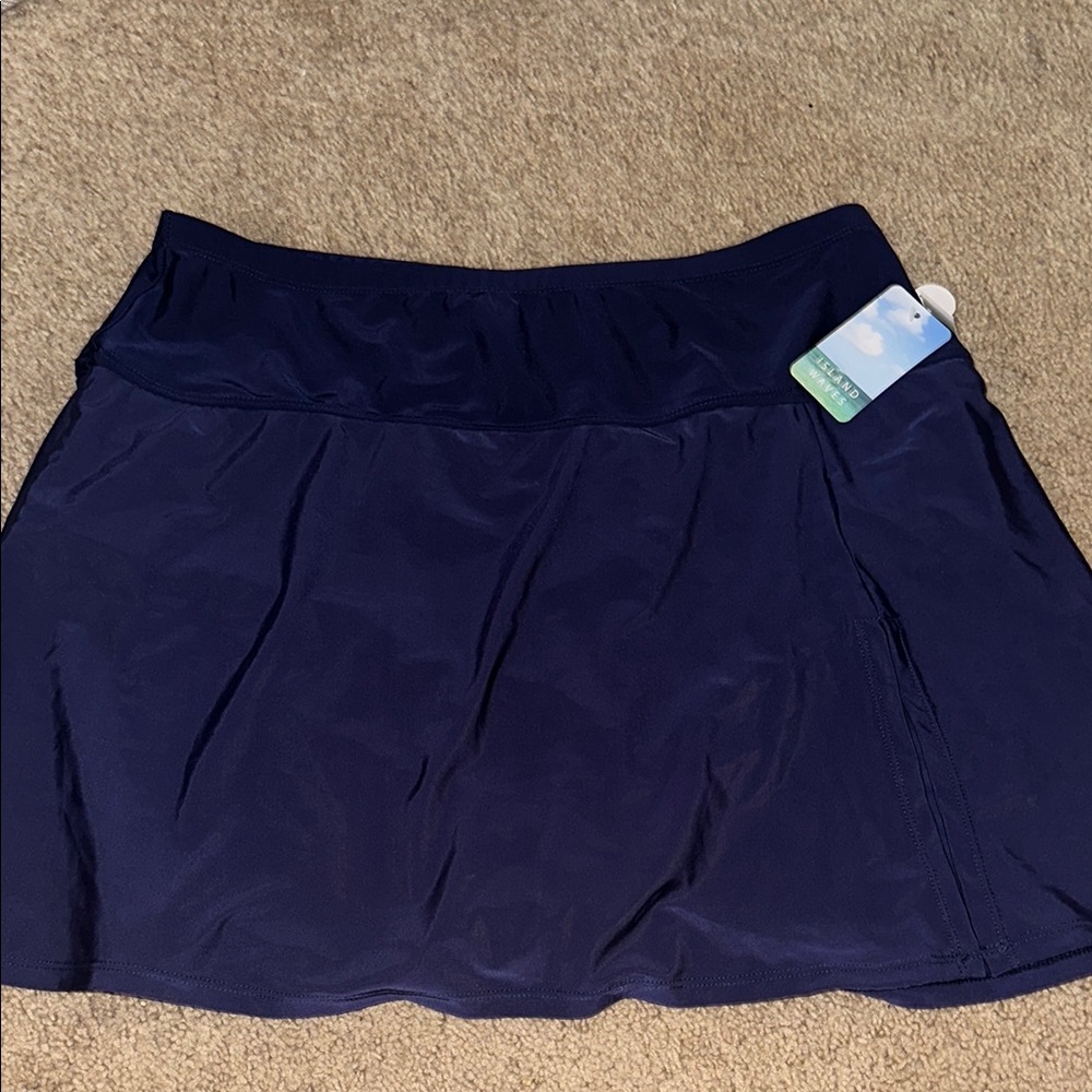 Island Waves Swim Skirt Size 2X Blue